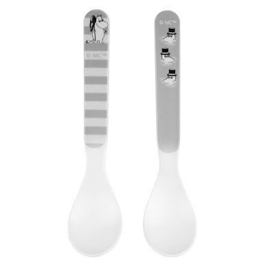 Spiseskje, Rätt Start, 2-pack, Mummi, Vann & bad, Grå