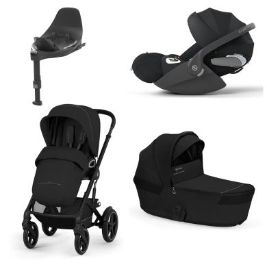 Cybex Talos S Lux, Moon Black Fold Cot, Inkl. Cloud T Plus, Sepia Black + Base