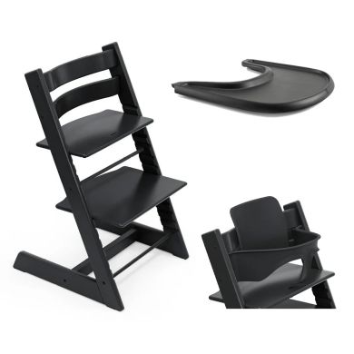 Pakke, Stokke Tripp Trapp, Ink Baby Set + Tray, Sort