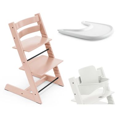 Pakke, Stokke Tripp Trapp, Ink Baby Set + Tray, Serene Pink
