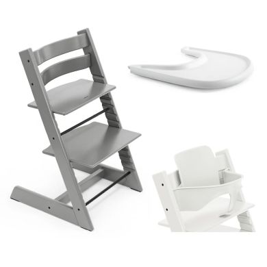 Pakke, Stokke Tripp Trapp, Ink Baby Set + Tray, Storm Grey