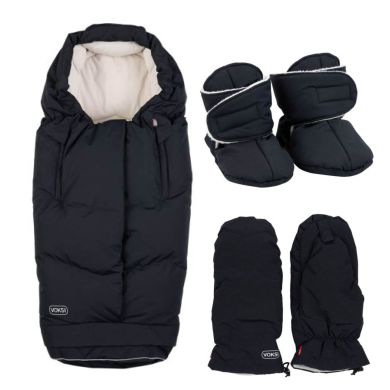 Voksi Vinterpakke, City North, Vognvotter og Baby Booties, Black