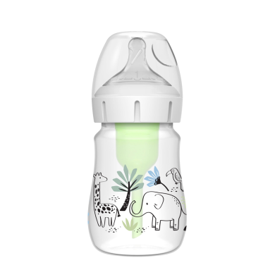 Dr.Brown Flaske Wideneck 150ml Option+, Jungle/Elefant