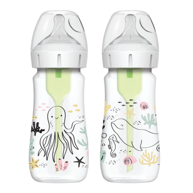 Dr.Brown Flaske Wideneck 270ml Option+, Ocean 2pk