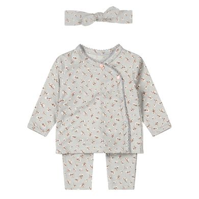 Baby Sett m/ Hårbånd, Dirkje, Faded Blue