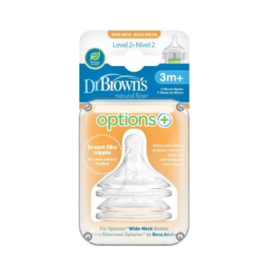 Dr. Brown Flaskesmokk Wideneck Str 2, 3-6mnd
