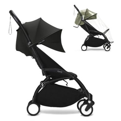 Stokke® YOYO³ Black, Inkludert Regntrekk