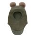 Huttelihut Balaclava Ull/Alpaca Pompoms,, Beetle