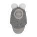Huttelihut Balaclava Wool Alpaca Pompoms, Medium Grey M