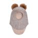 Huttelihut Balaclava Wool Alpaca Pompoms, Camel Melange