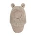 Huttelihut Balaclava m/ører, Ull Teddy, Brown/Camel M