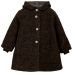 Jakke, Huttelihut, Hood Wool w. Lining, Dark Brown Melange