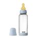 BIBS Glassflaske,  Latex, 240 ml, Medium Flow, Baby Blue