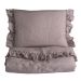 Sengesett, NG Baby, Lin Ruffle, Dusty Pink, 65x80/35x40cm