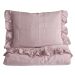 Sengesett, NG Baby, Lin Ruffle, Rosa, 80x100/35x40cm