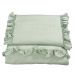 Sengesett, NG Baby, Lin Ruffle, Sea Green, 65x80/35x40cm