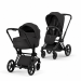 Cybex Priam, Style Collection, Komplett Barnevogn, New Generation, Chrome/Sepia Black