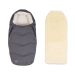 Voksi Urban Vognpose, Grey Cream + Aluna Lammeskinn til Vogn, Natur