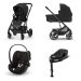 Cybex Balios S Lux 4n1 - Moon Black, nyfødtpakke, ink Cloud G og base