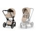 Cybex Priam, Matt Black/Cozy Beige, Komplett barnevogn, New Generation