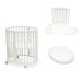 Stokke Mini V3, Hvit, inkl. bed extensions og madrass