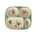 Barnetallerken med 4 rom, Grønt Hero print, Rice