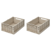 Liewood Oppbevaringsboks Weston M 2pk, Light Sandy