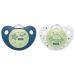 NUK Smokk,Pacifier Night/Day,  Blue/White  2pk, 0-6 mnd
