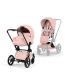 Cybex Priam, Style Collection, Komplett Barnevogn, New Generation, Rose Gold/Peach Pink