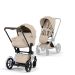 Cybex ePriam, Style Collection, Komplett Barnevogn, New Generation, Chrome/Cozy Beige