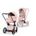 Cybex ePriam, Style Collection, Komplett Barnevogn, New Generation, Chrome/Peach Pink