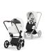 Cybex Priam, Style Collection, Komplett Barnevogn, New Generation, Chrome/Off White