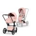 Cybex Priam, Style Collection, Komplett Barnevogn, New Generation, Chrome/Peach Pink