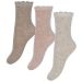 Minymo Ullsokker 3 pk, Lys brun, rosa og beige