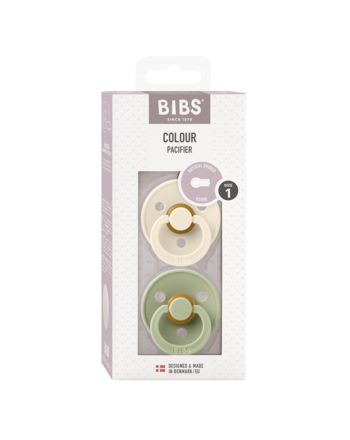 Smokk, BIBS, Latex, Size 1, Ivory/Sage, 2pk