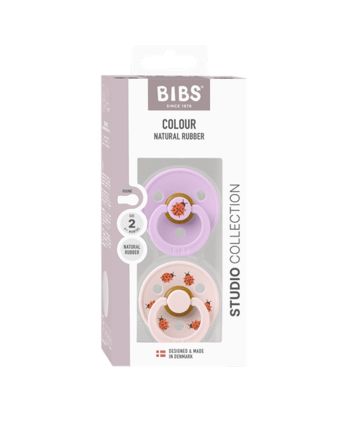 Smokk, BIBS, 2 Pk, Ladybug Latex Size 2, Violet Sky Mix