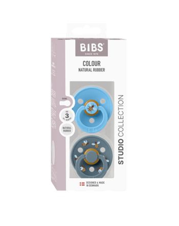 BIBS Smokk,  2 pk, Bumblebee, Latex Size 3, Breeze Mix