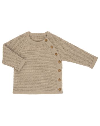 Voksi® Wool, Honeycomb Genser, Melange Sand