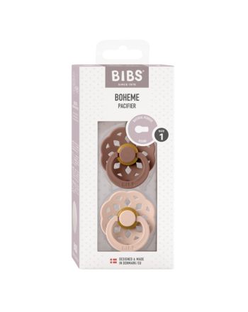 Smokk, BIBS, Boheme, Latex, Size 1, Woodchuck/Blush, 2pk