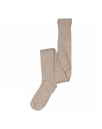 Ullstrømpebukse, Mp, Rib, Light Brown Melange
