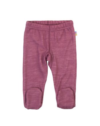 Joha Leggings m/fot, Ull, Bordeaux