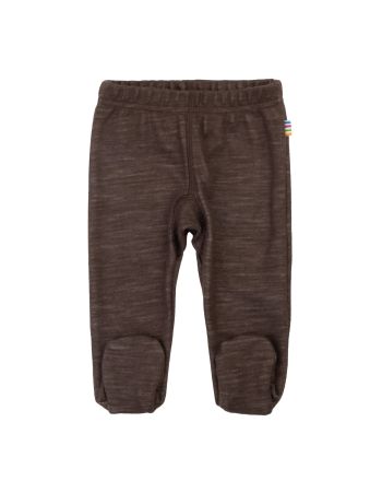 Joha Leggings m/fot, Ull, Brun