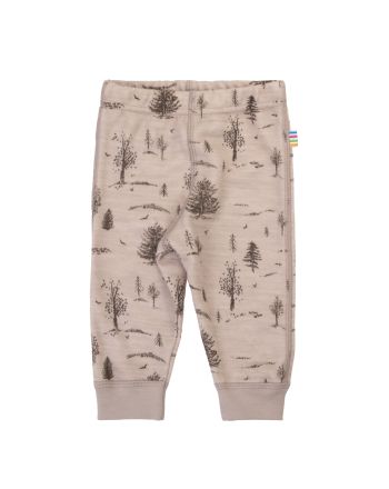 Joha Leggings Ull/Bambus, Skog, Beige