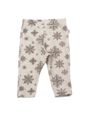 Leggings, Joha, Ull, Snowflake, Beige