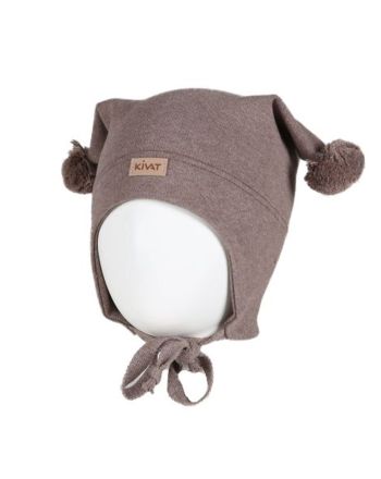Kivat Bomullslue Beige Melert m/logo