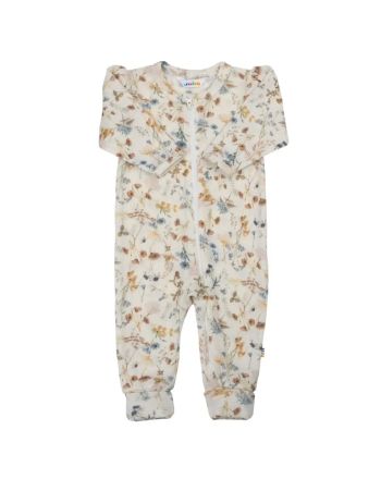 Heldress, Joha, Merinoull, Blomster, Offwhite