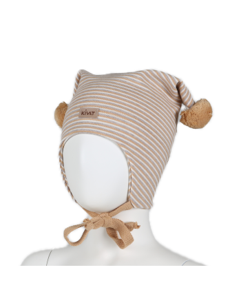 Kivat Bomullslue Striper, Beige