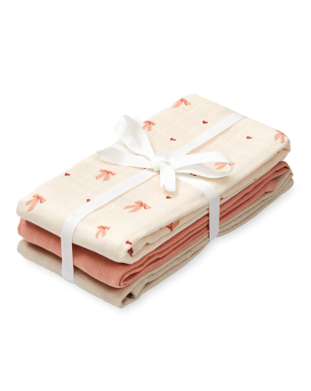 Cam Cam Muslin Kluter, Bows 3pk