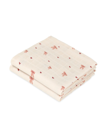 Cam Cam Muslin Kluter, Bows 2pk
