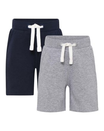 Shorts, Minymo, Navy/Grey, 2pk 
